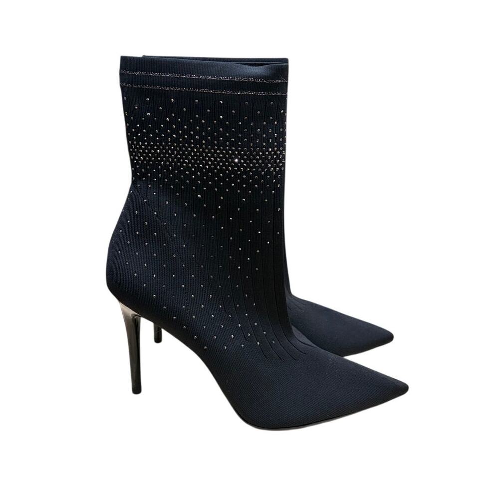 Jessica Simpson Lytona Rhinestone Sock Boots Size 11